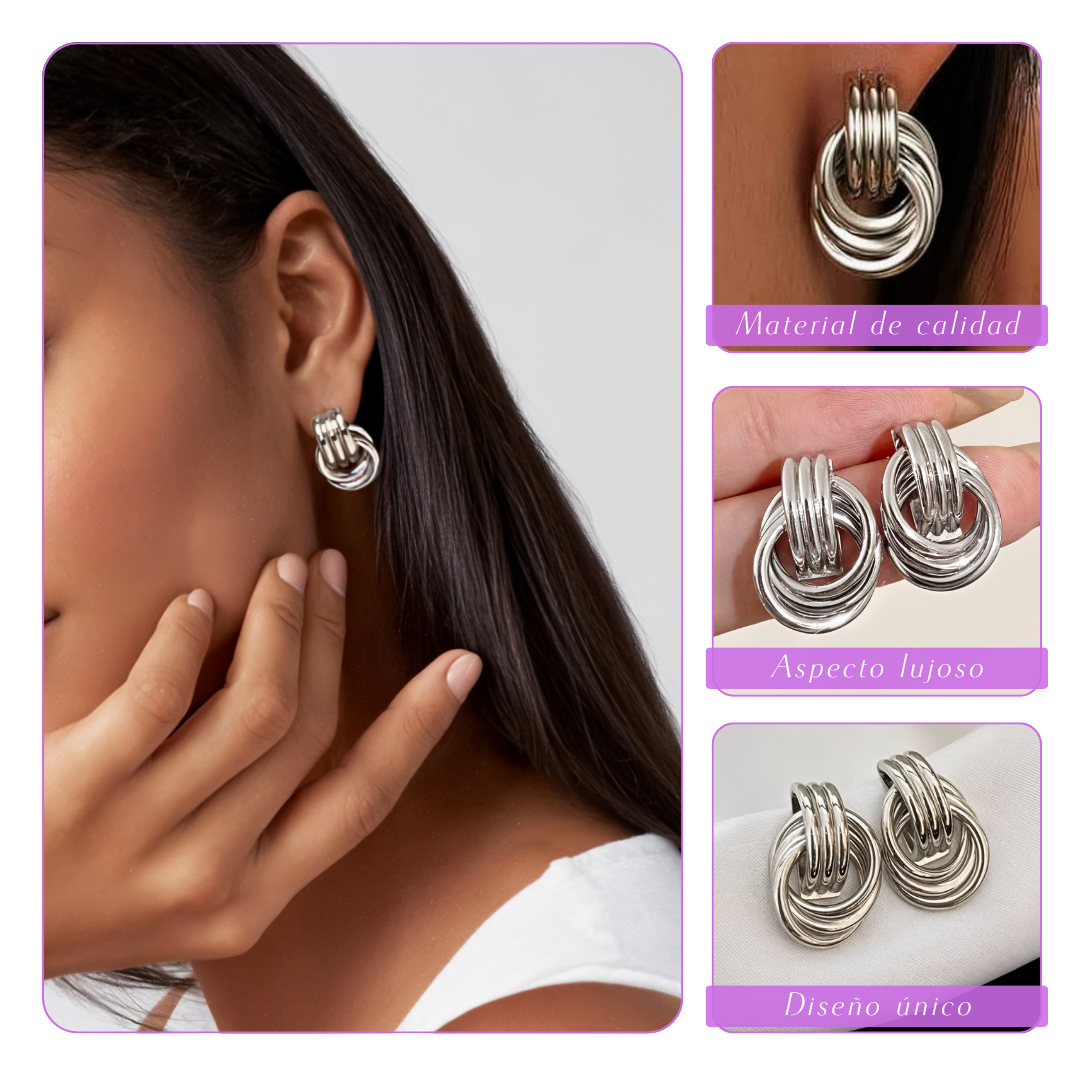 Arielle | Nudo Pulido | Pendientes de Plata