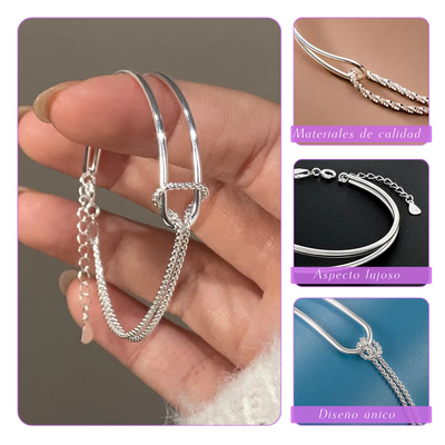 Aurora | Encanto deslumbrante| Pulsera de plata