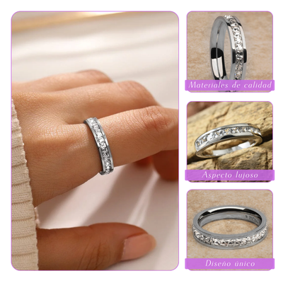 Amelia | Brillante chispa | Anillo de plata