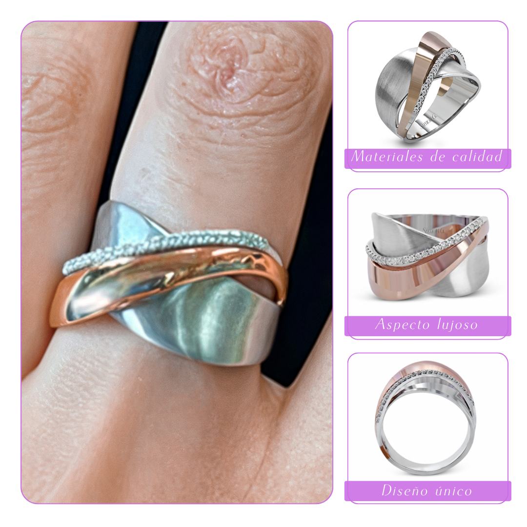 Evelyn | Anillo de plata con circonitas vintage Eternity