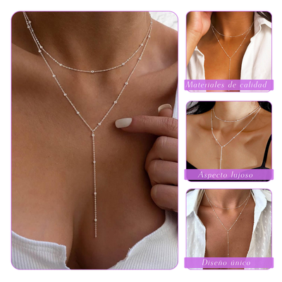 Alina | Resplandor bohemio | Collar de plata