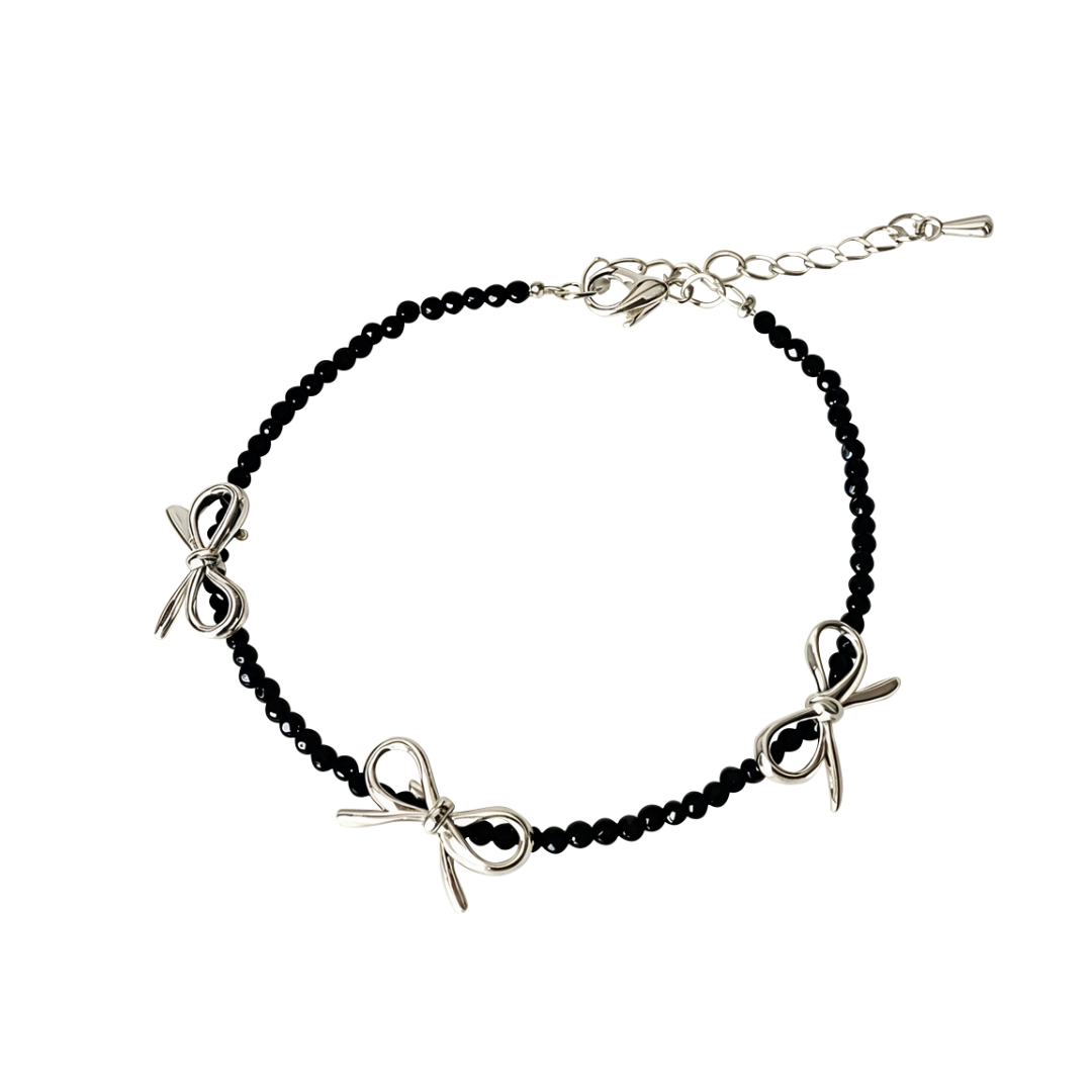 Flora | Delicados dijes de lazo | Pulsera de plata