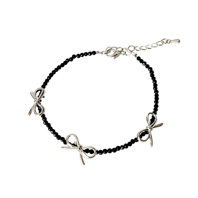 Flora | Delicados dijes de lazo | Pulsera de plata