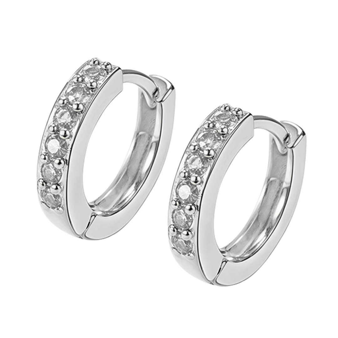 Esme | Aro con brillo vibrante | Pendientes de plata