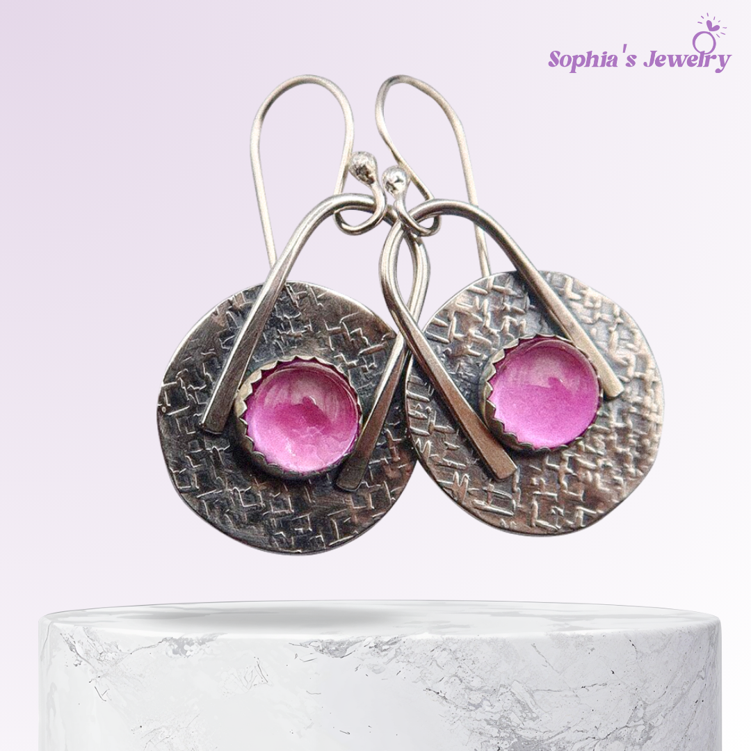 Fe | Eclipse Lavanda | Pendientes de Plata