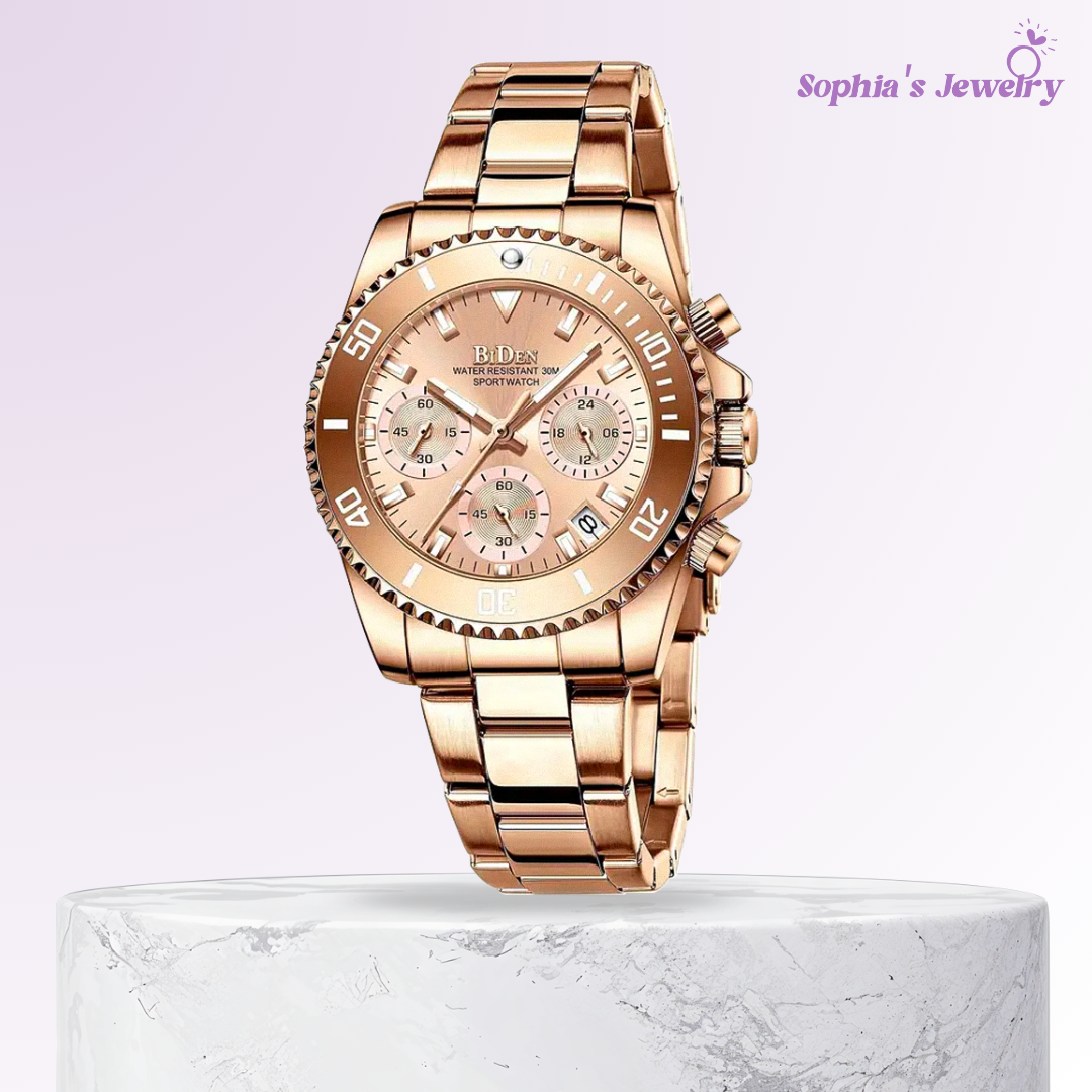 Aurora | Elegante reloj cronógrafo para mujer