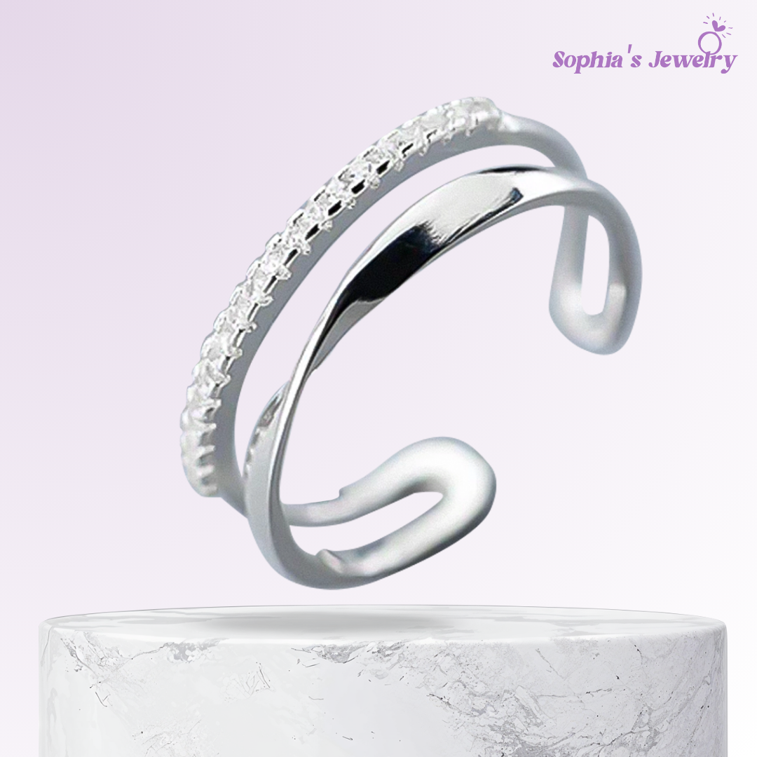 Aria | Anillo de plata con circonitas Grace