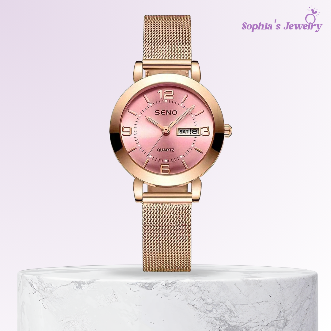 Valeria | Reloj para mujer con correa de malla atemporal