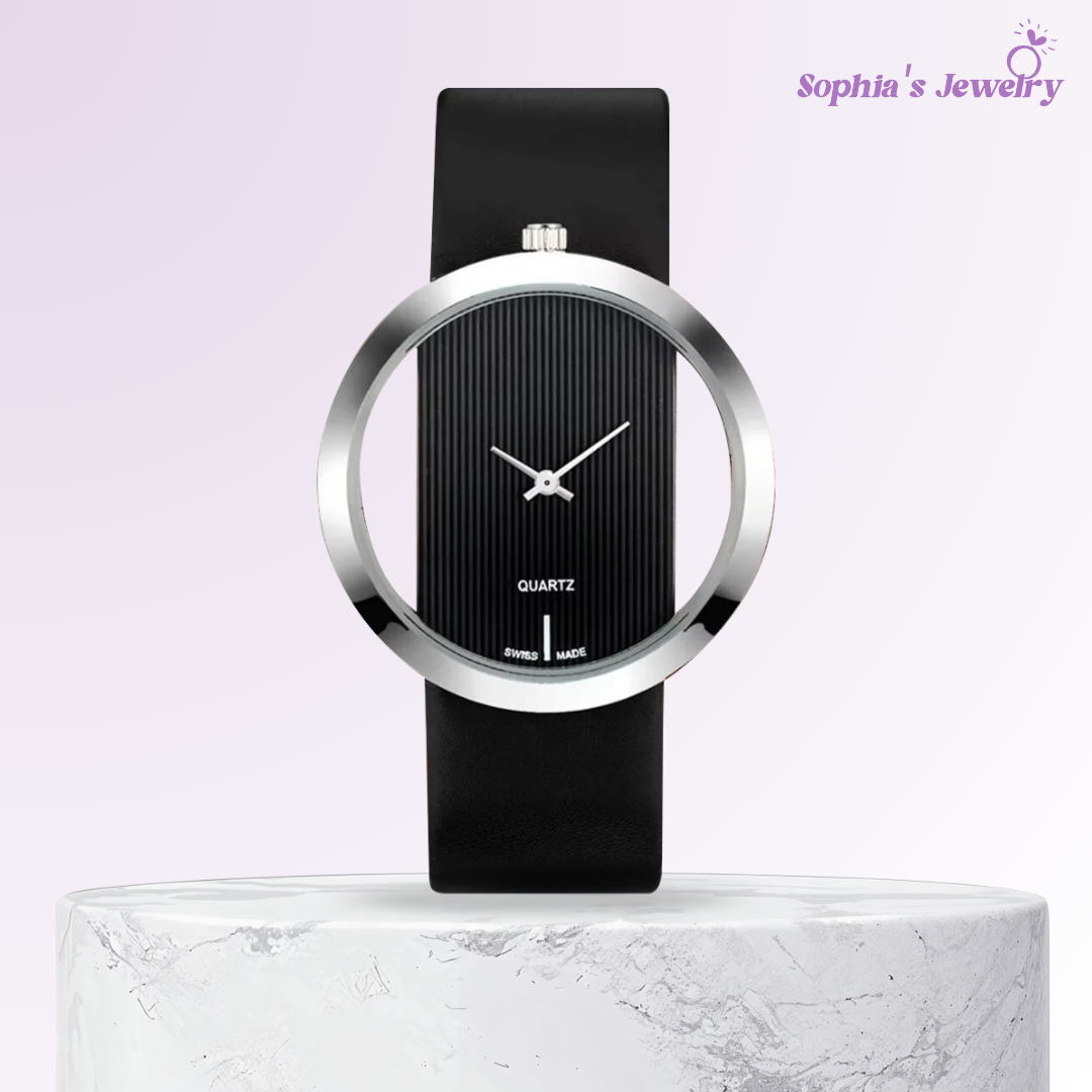 Amelia | Reloj de pulsera de cuarzo con esfera transparente