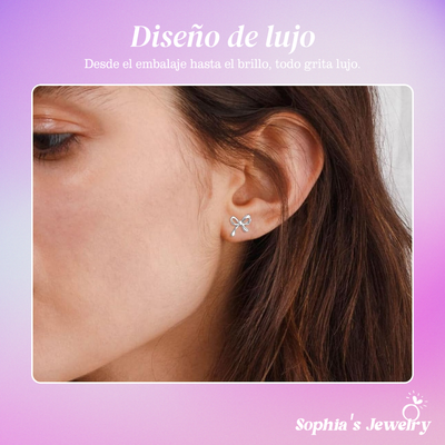 Aveline | Pendientes de mariposa con lazo | Pendientes de plata