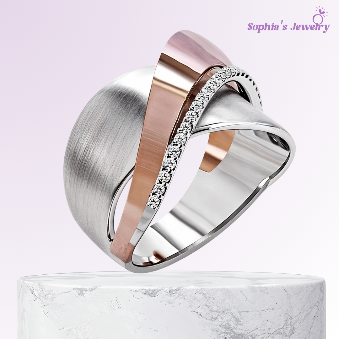 Evelyn | Anillo de plata con circonitas vintage Eternity