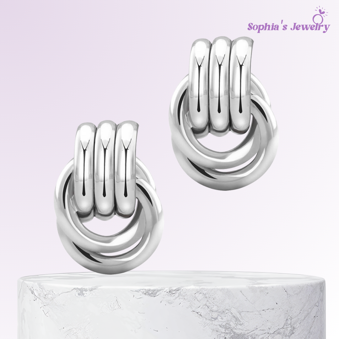 Arielle | Nudo Pulido | Pendientes de Plata