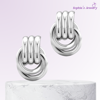 Arielle | Nudo Pulido | Pendientes de Plata