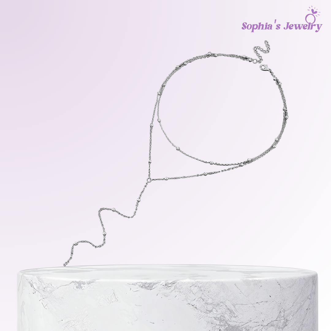 Alina | Resplandor bohemio | Collar de plata