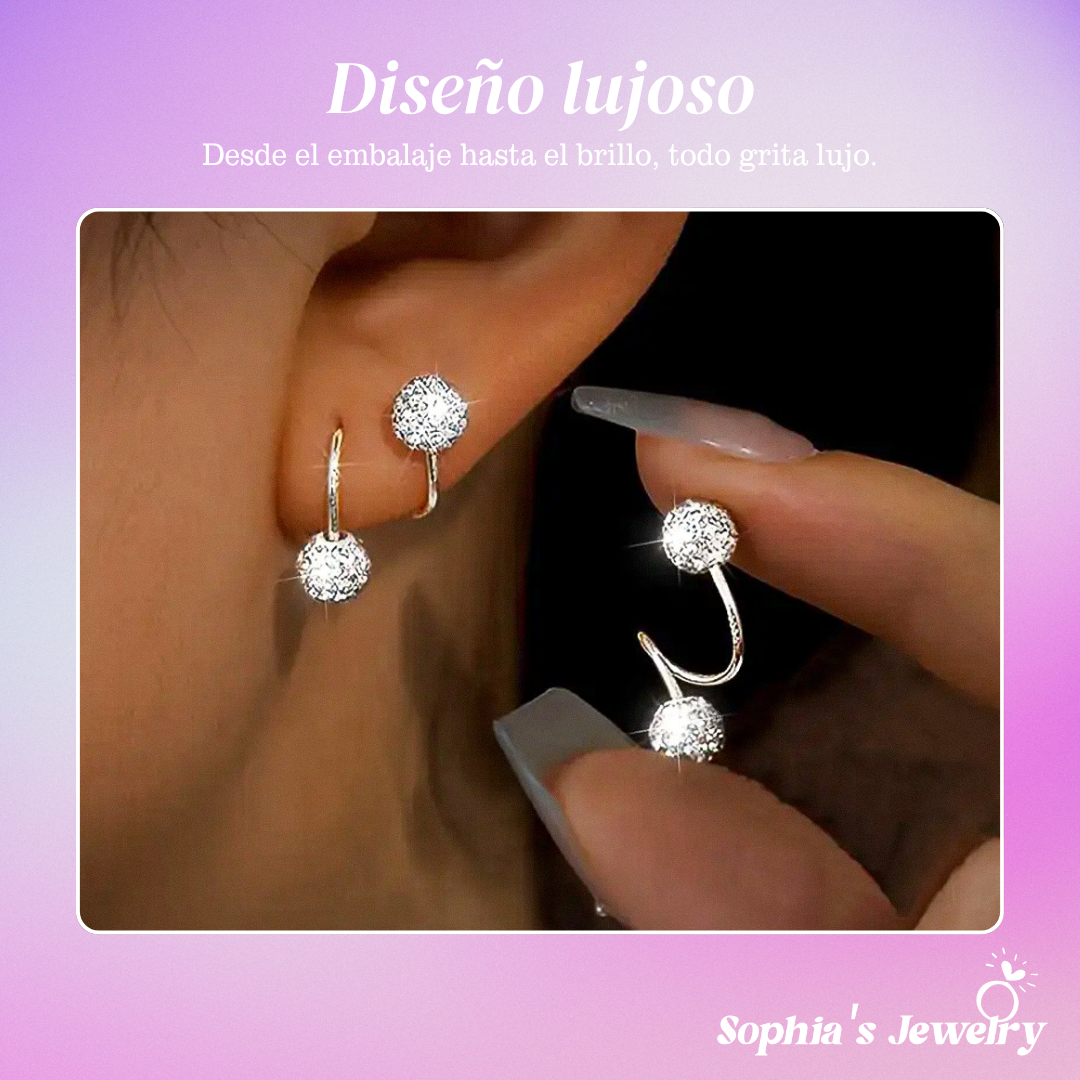 Jazmín | Piedras brillantes retorcidas | Pendientes de plata