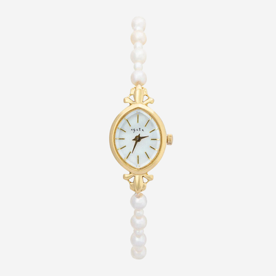 Sylvie | Reloj de pulsera para mujer con detalles en oro y perlas