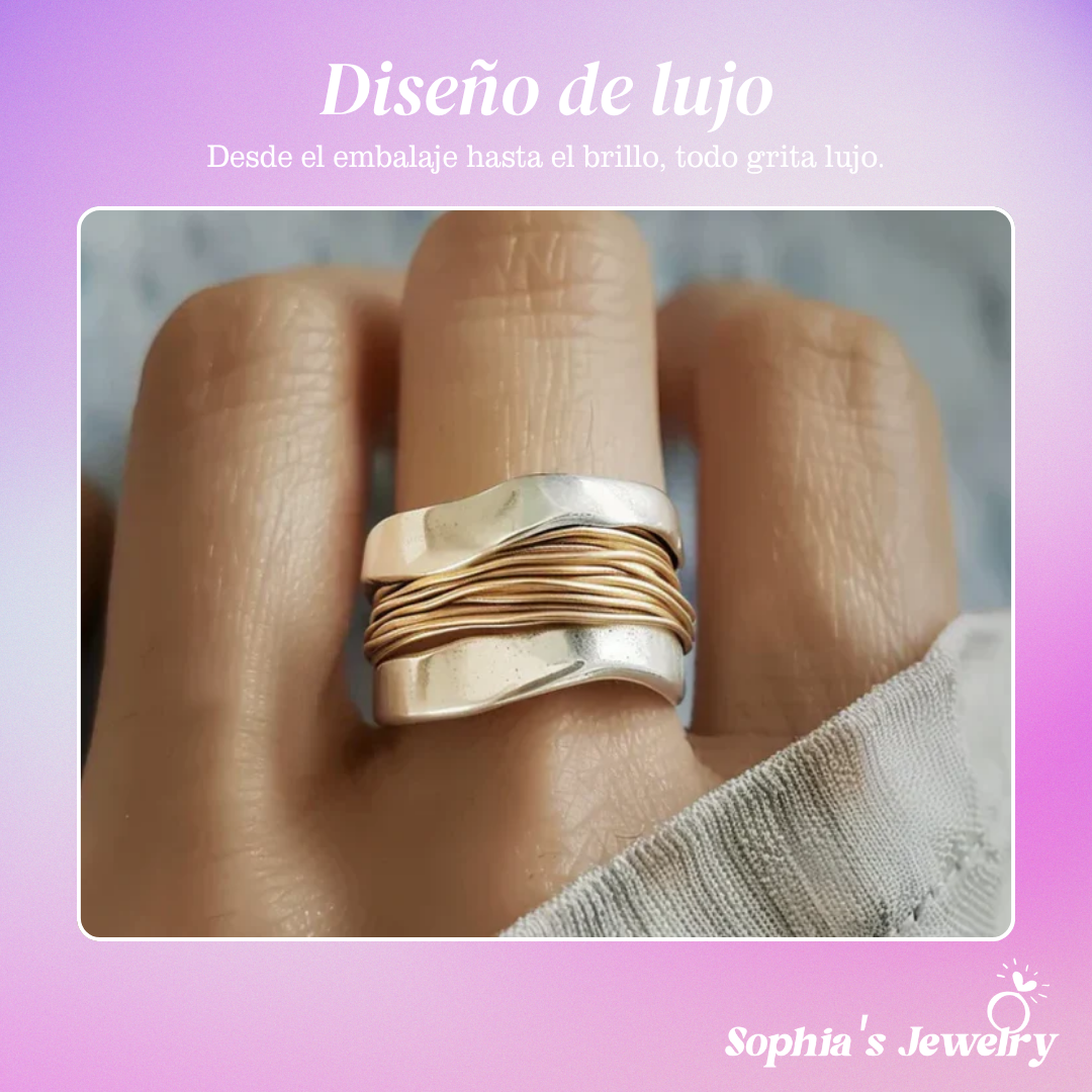 Grace | Banda de metal gemelo | Anillo de plata