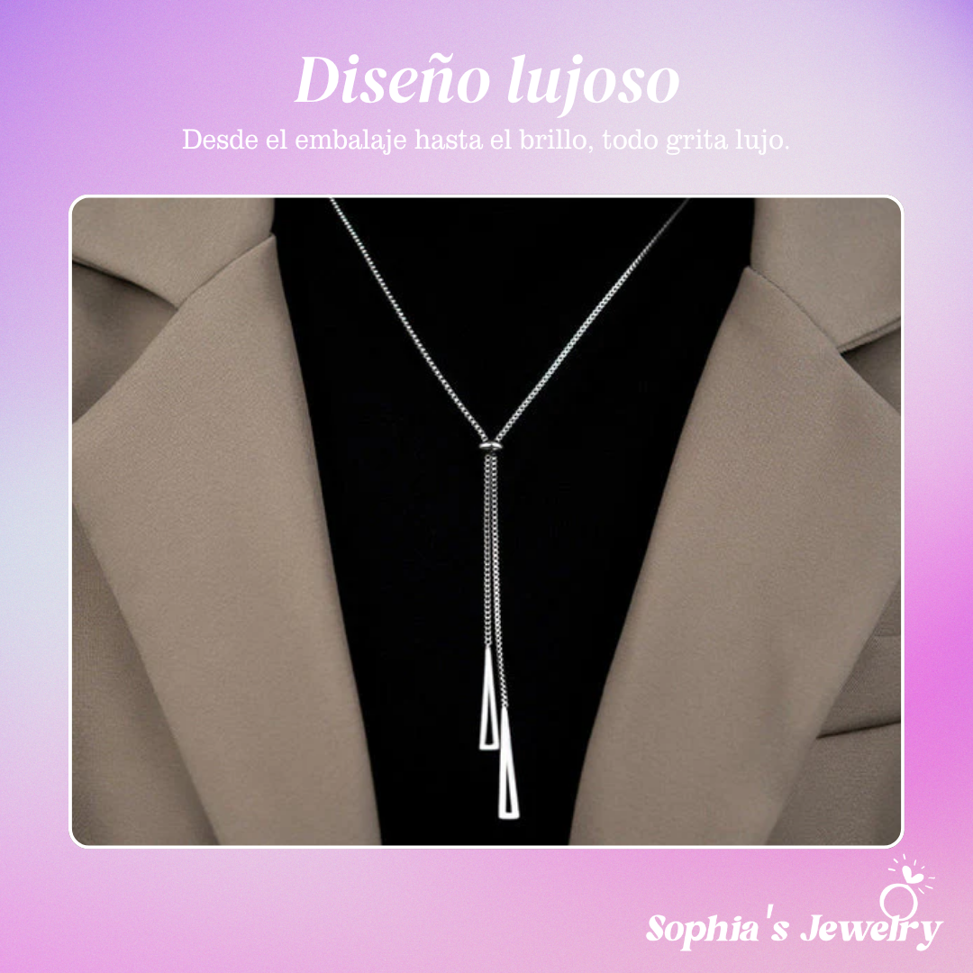 Gianna | Colgante geométrico moderno | Collar de plata