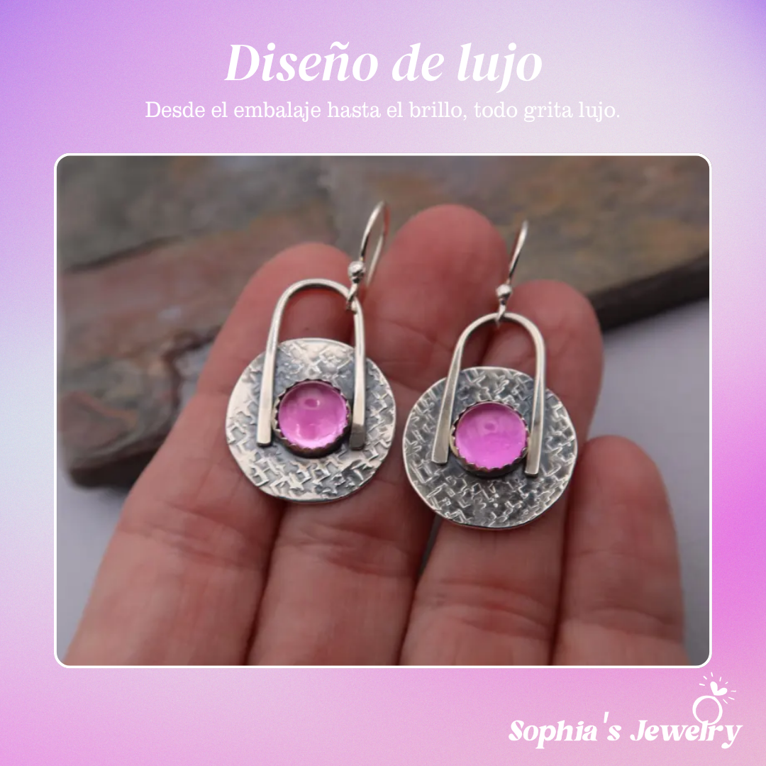 Fe | Eclipse Lavanda | Pendientes de Plata