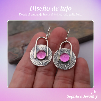 Fe | Eclipse Lavanda | Pendientes de Plata