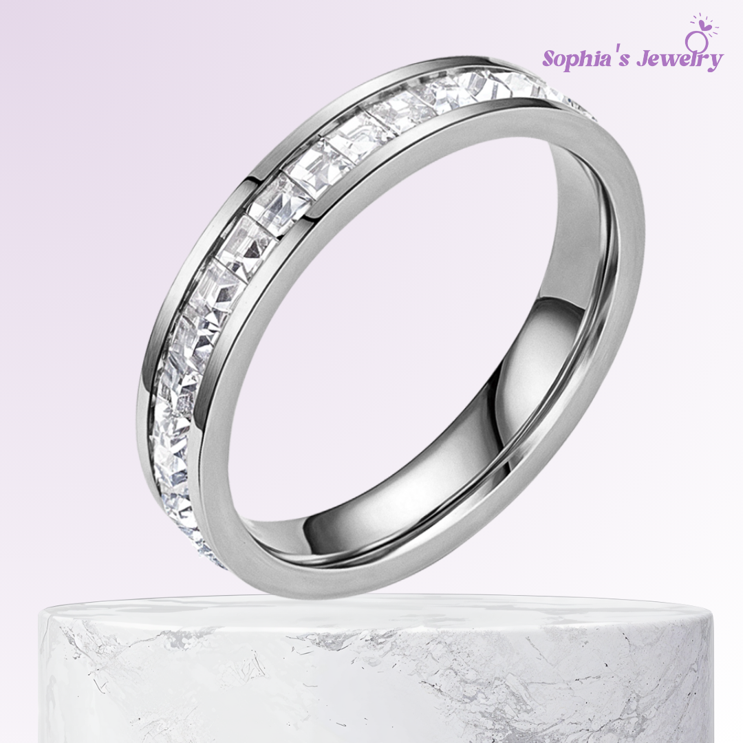Amelia | Brillante chispa | Anillo de plata