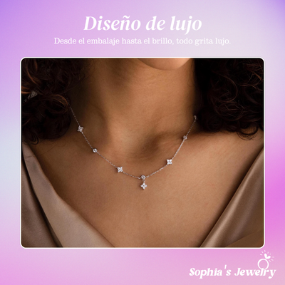 Harper | Trébol de cuatro hojas encantado | Collar de plata