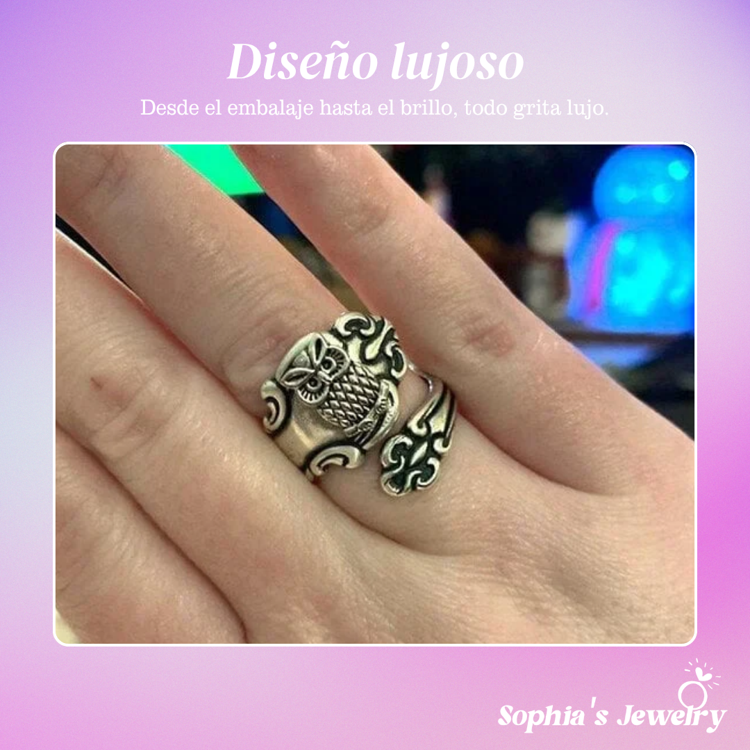 Blair | Búho Crepuscular | Anillo de Plata