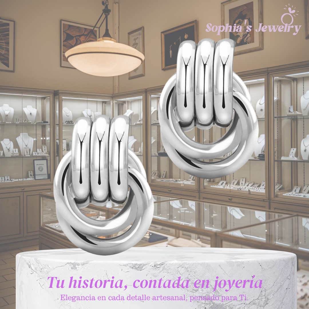 Arielle | Nudo Pulido | Pendientes de Plata