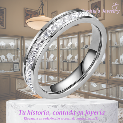 Amelia | Brillante chispa | Anillo de plata
