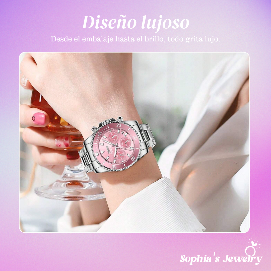 Aurora | Elegante reloj cronógrafo para mujer