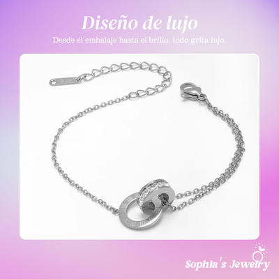 Emilia | Círculos Gemelos | Pulsera de Plata