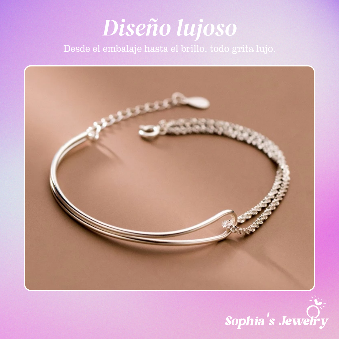 Aurora | Encanto deslumbrante| Pulsera de plata