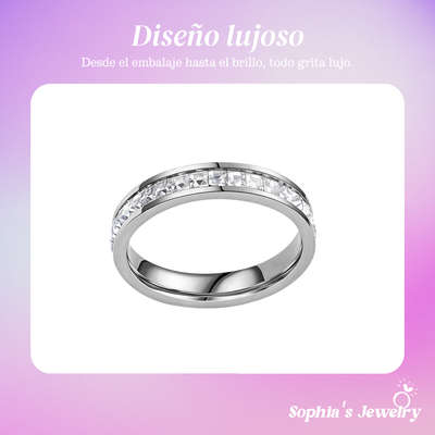 Amelia | Brillante chispa | Anillo de plata