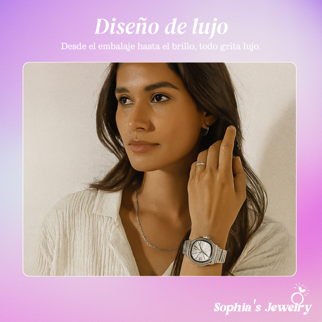 Adrianna | Reloj de cuarzo brillante para mujer