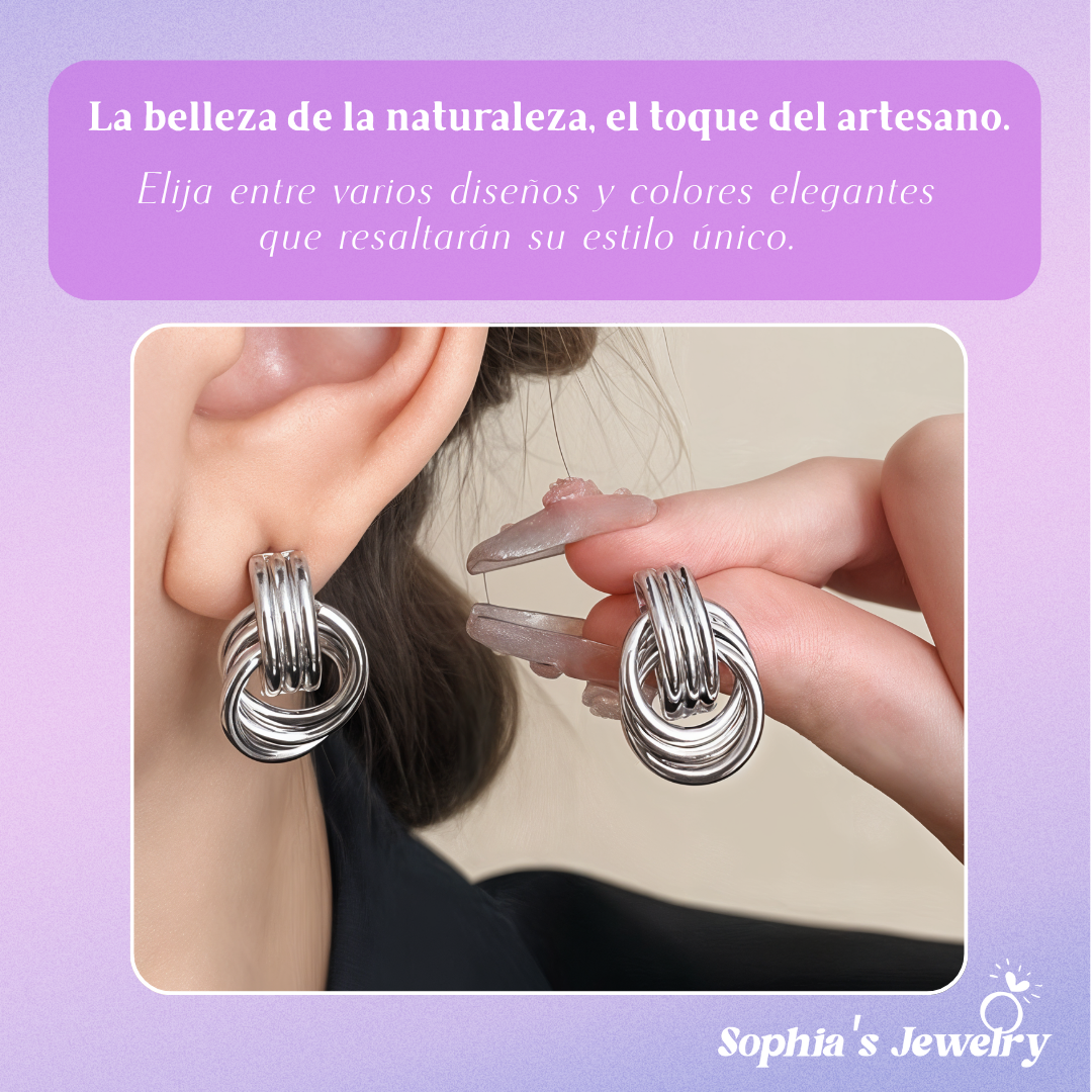 Arielle | Nudo Pulido | Pendientes de Plata