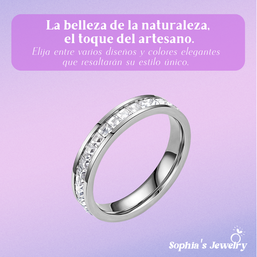 Amelia | Brillante chispa | Anillo de plata