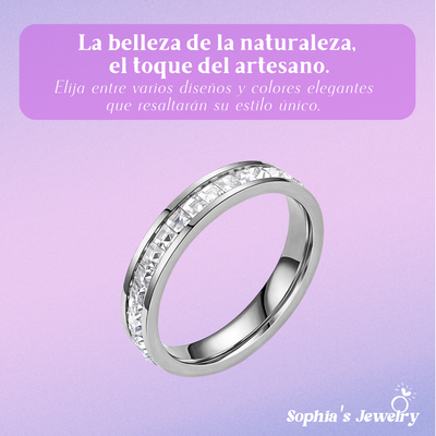 Amelia | Brillante chispa | Anillo de plata