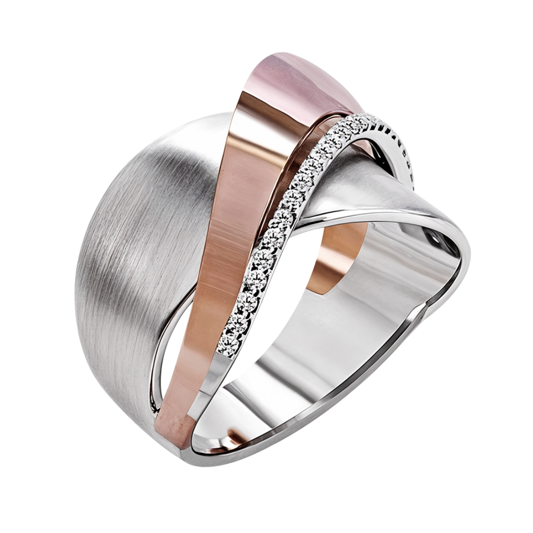 Evelyn | Anillo de plata con circonitas vintage Eternity