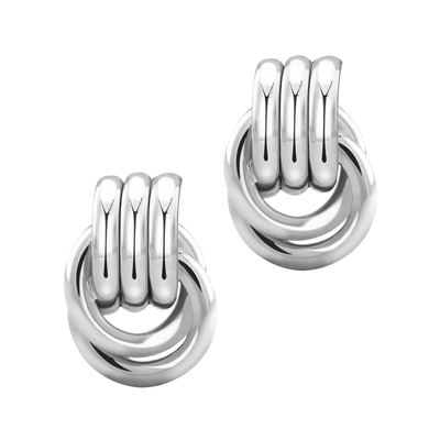 Arielle | Nudo Pulido | Pendientes de Plata