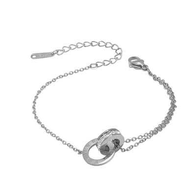 Emilia | Círculos Gemelos | Pulsera de Plata
