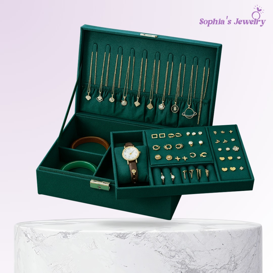 Serenidad | Encanto antiguo | Organizador de joyas de 3 niveles