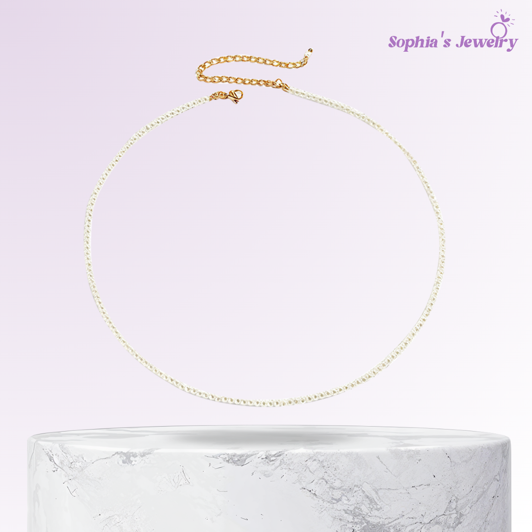 Patricia | Brillo dorado | Collar de plata