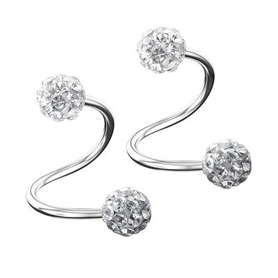 Luna | Elegante espiral | Pendientes de plata