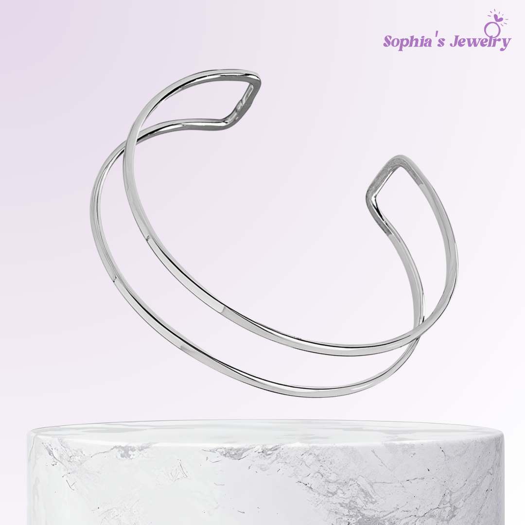 Josephine | Brillo elegante | Brazalete de plata