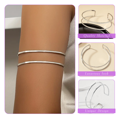 Josephine | Brillo elegante | Brazalete de plata