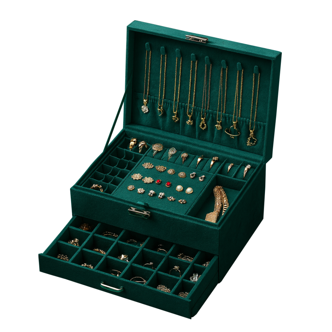 Serenidad | Encanto antiguo | Organizador de joyas de 3 niveles