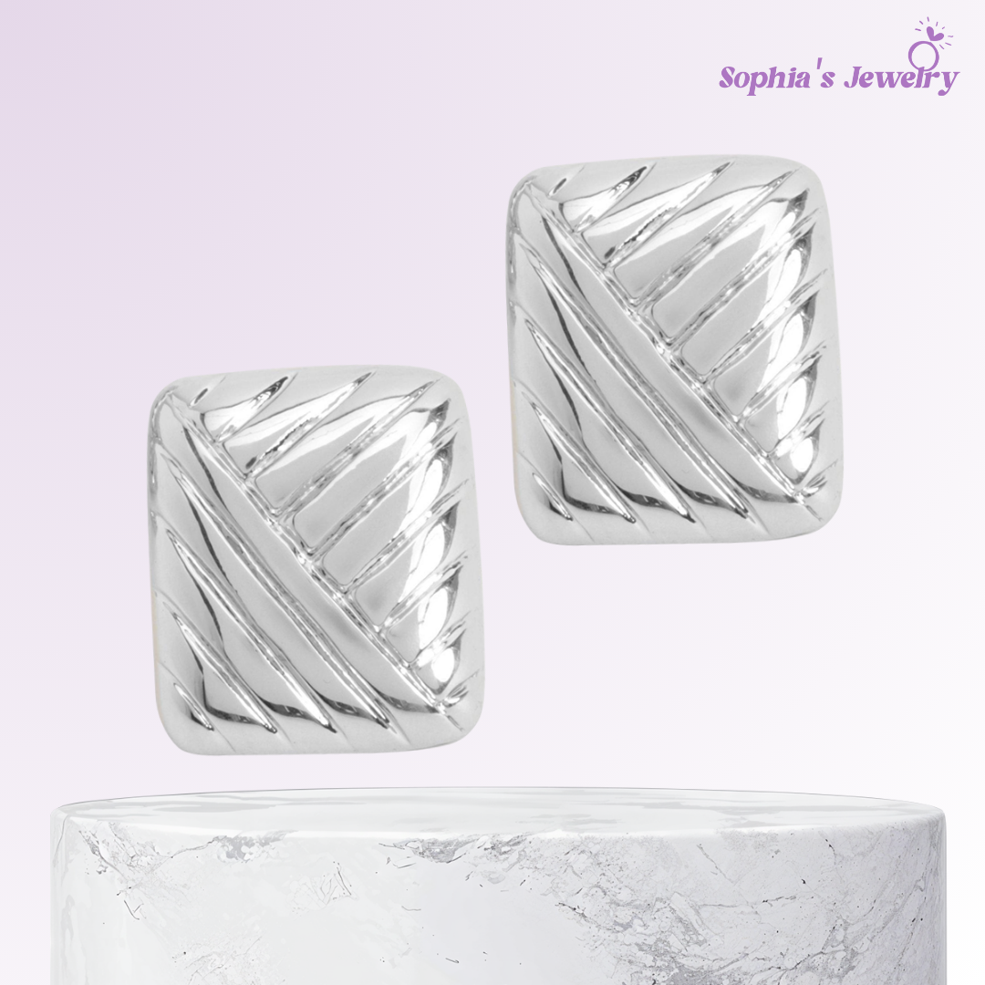 Lina | Pendientes de plata con brillo cotidiano