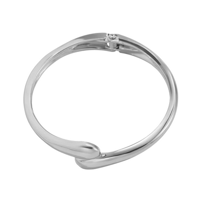 Carrine | Brazalete esculpido y llamativo con un toque de estilo | Pulsera de plata