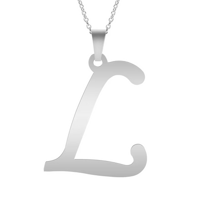 Nova | Collar plateado con letra personalizada y brillo único