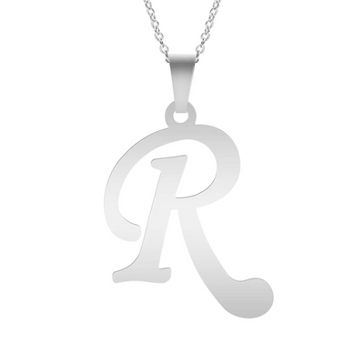 Nova | Collar plateado con letra personalizada y brillo único